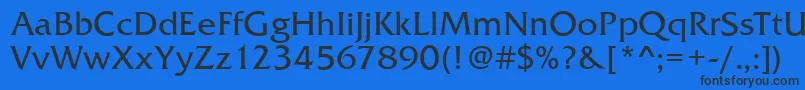 FremontRegular Font – Black Fonts on Blue Background