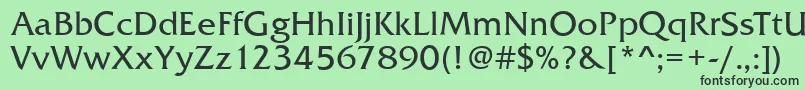FremontRegular Font – Black Fonts on Green Background