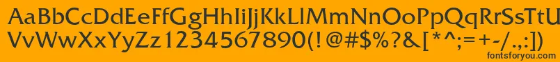 FremontRegular Font – Black Fonts on Orange Background