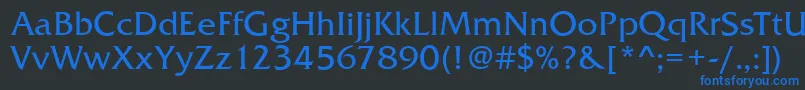 FremontRegular Font – Blue Fonts on Black Background