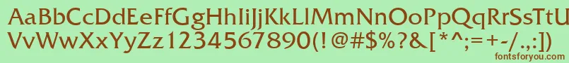 FremontRegular Font – Brown Fonts on Green Background