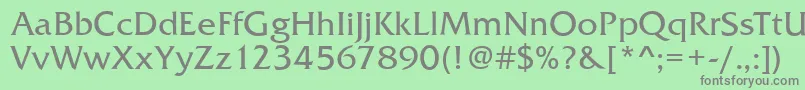 フォントFremontRegular – 緑の背景に灰色の文字