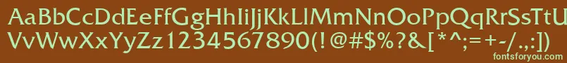 FremontRegular Font – Green Fonts on Brown Background