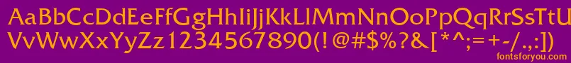 FremontRegular Font – Orange Fonts on Purple Background