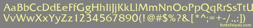 FremontRegular Font – Yellow Fonts on Gray Background