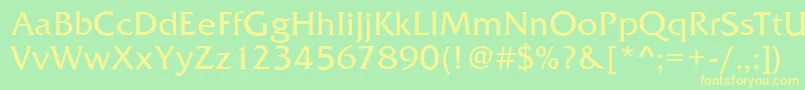 FremontRegular Font – Yellow Fonts on Green Background