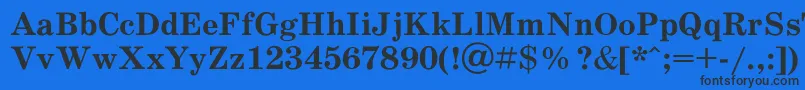SchoolbookacBold Font – Black Fonts on Blue Background
