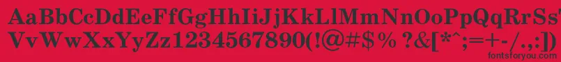 SchoolbookacBold Font – Black Fonts on Red Background