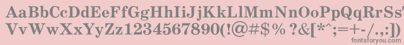 SchoolbookacBold Font – Gray Fonts on Pink Background