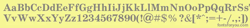 SchoolbookacBold Font – Gray Fonts on Yellow Background