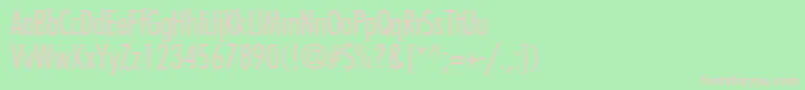 Favoritlightcondc Font – Pink Fonts on Green Background