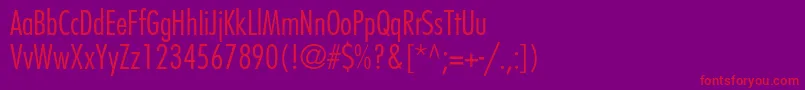 Favoritlightcondc Font – Red Fonts on Purple Background