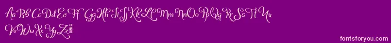 WelgaDemo Font – Pink Fonts on Purple Background