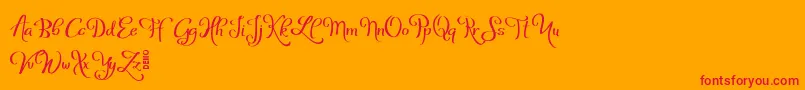 WelgaDemo Font – Red Fonts on Orange Background