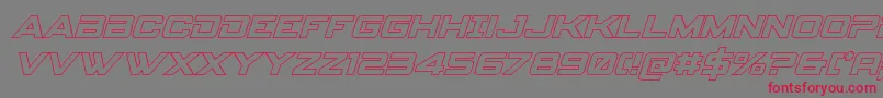 Spyagencyv3outital Font – Red Fonts on Gray Background