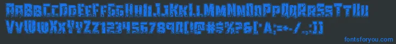 Towerruinsacad Font – Blue Fonts on Black Background