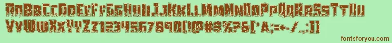 Towerruinsacad Font – Brown Fonts on Green Background