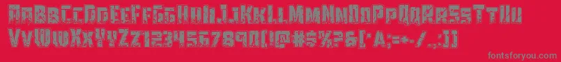 Towerruinsacad Font – Gray Fonts on Red Background