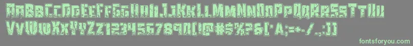 Towerruinsacad Font – Green Fonts on Gray Background