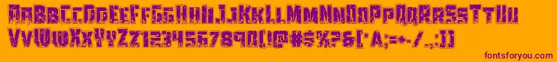 Towerruinsacad Font – Purple Fonts on Orange Background