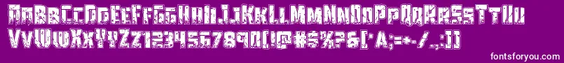 Towerruinsacad Font – White Fonts on Purple Background