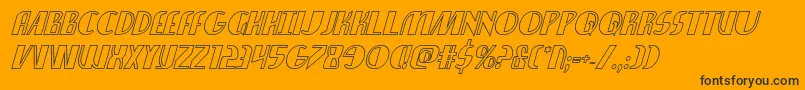 Nathanbrazilshadowital Font – Black Fonts on Orange Background