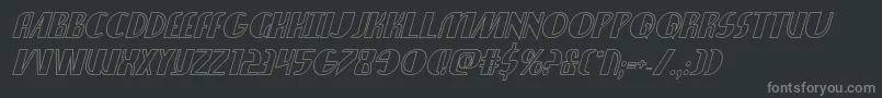 Nathanbrazilshadowital Font – Gray Fonts on Black Background