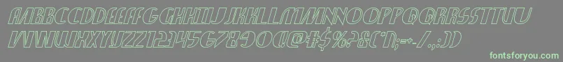 Nathanbrazilshadowital Font – Green Fonts on Gray Background