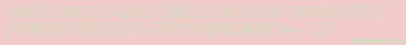 Nathanbrazilshadowital Font – Green Fonts on Pink Background