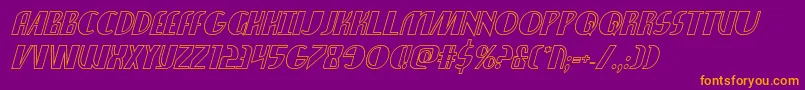 Nathanbrazilshadowital Font – Orange Fonts on Purple Background