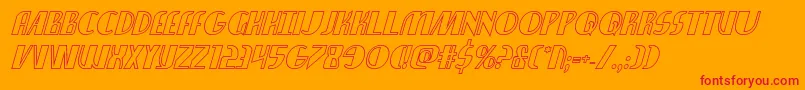 Nathanbrazilshadowital Font – Red Fonts on Orange Background