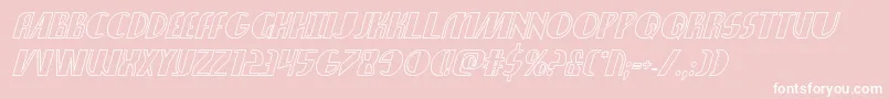 Nathanbrazilshadowital-Schriftart – Weiße Schriften auf rosa Hintergrund