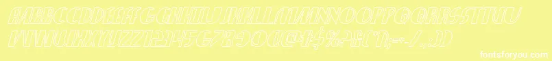 Nathanbrazilshadowital Font – White Fonts on Yellow Background