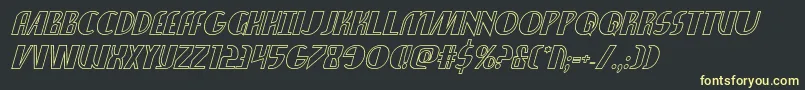 Nathanbrazilshadowital Font – Yellow Fonts on Black Background