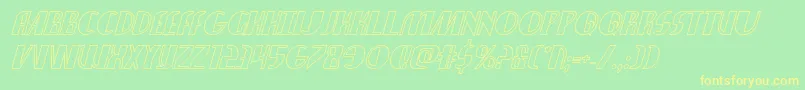 Nathanbrazilshadowital Font – Yellow Fonts on Green Background