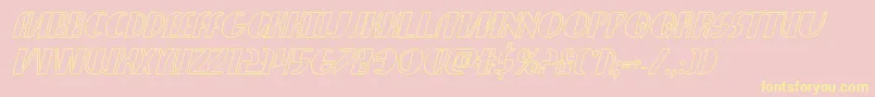 Nathanbrazilshadowital-Schriftart – Gelbe Schriften auf rosa Hintergrund