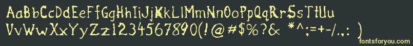Haliwax Font – Yellow Fonts on Black Background