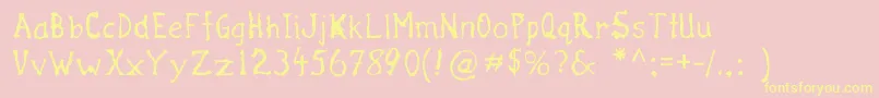 Haliwax Font – Yellow Fonts on Pink Background