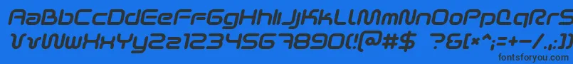 Scifi2ki Font – Black Fonts on Blue Background