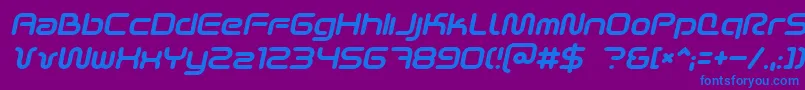 Scifi2ki Font – Blue Fonts on Purple Background