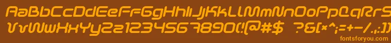 Scifi2ki Font – Orange Fonts on Brown Background