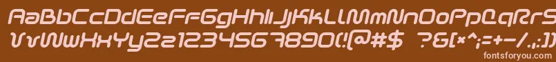 フォントScifi2ki – 茶色の背景にピンクのフォント