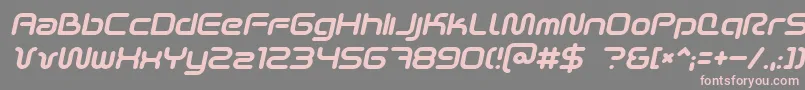 Scifi2ki-fontti – vaaleanpunaiset fontit harmaalla taustalla