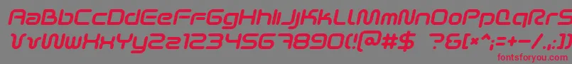 Scifi2ki Font – Red Fonts on Gray Background