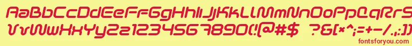 Scifi2ki Font – Red Fonts on Yellow Background