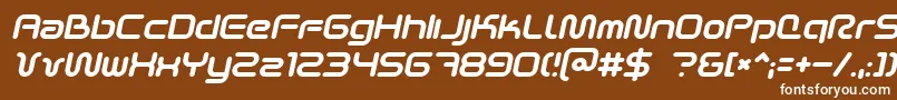 フォントScifi2ki – 茶色の背景に白い文字