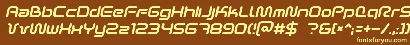 Scifi2ki Font – Yellow Fonts on Brown Background