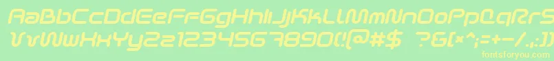 Scifi2ki Font – Yellow Fonts on Green Background