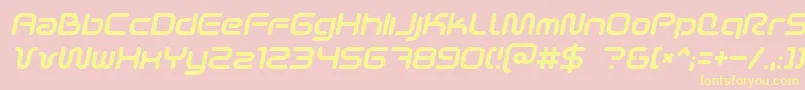 Scifi2ki Font – Yellow Fonts on Pink Background