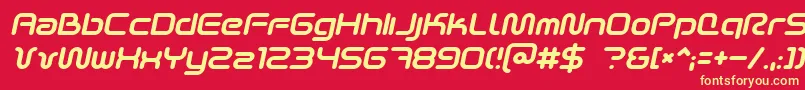 Scifi2ki Font – Yellow Fonts on Red Background